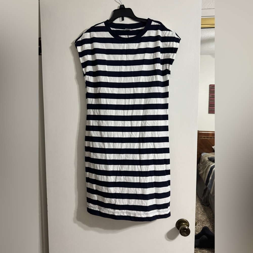GAP Navy and White Striped Mini Dress
